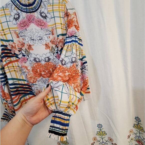 Jealous tomato mock turtleneck floral blouse‎ small - Picture 5 of 10